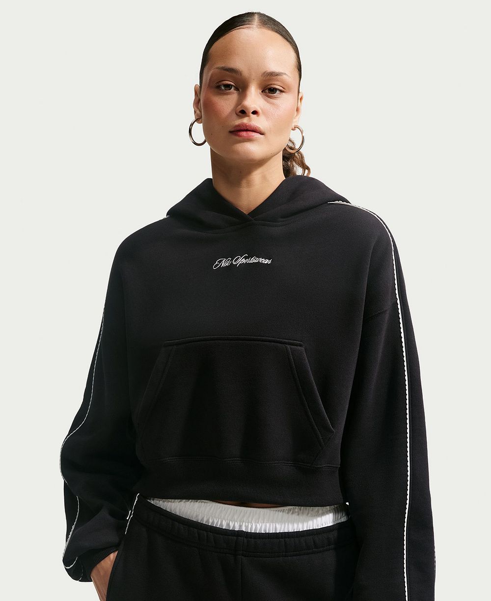 Худи Nike Women's Studio Fleece Oversized Scallop-Trim
