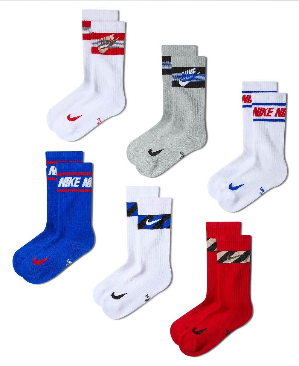Nike Everyday Детские махровые носки Crew, 6 пар