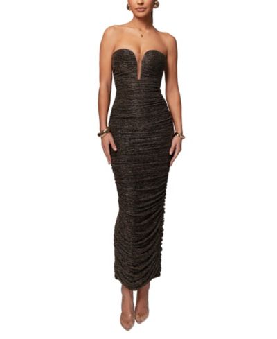 JLUXLABEL Женский Metallic Mesh Maxi Dress