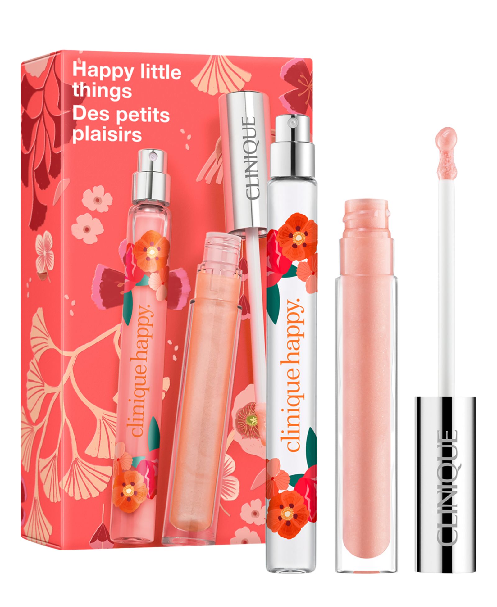 Подарочный набор Clinique 2-Pc. Happy Little Things: парфюмерия и блеск для губ