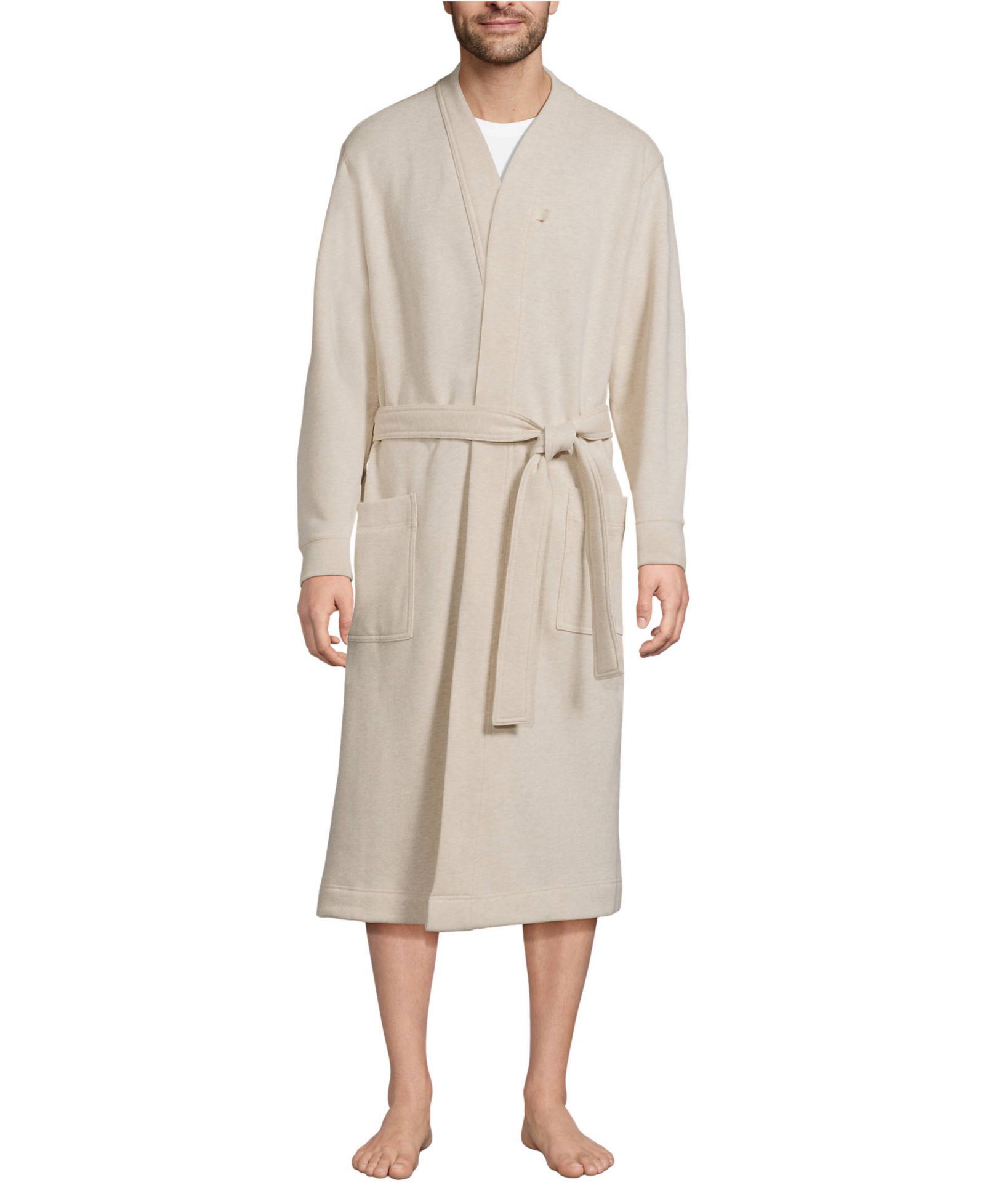 Мужской махровый халат Lands' End Serious Sweats Calf Length