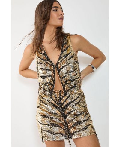 Женский жилет Nasty Gal с отделкой пайетками и кисточками