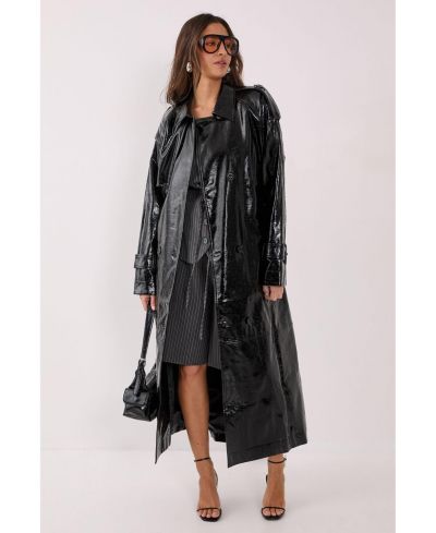 Женское глянцевое пальто Nasty Gal из искусственной кожи