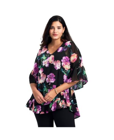 Женская блузка Avenue Plus Size Harlow с отделкой frill
