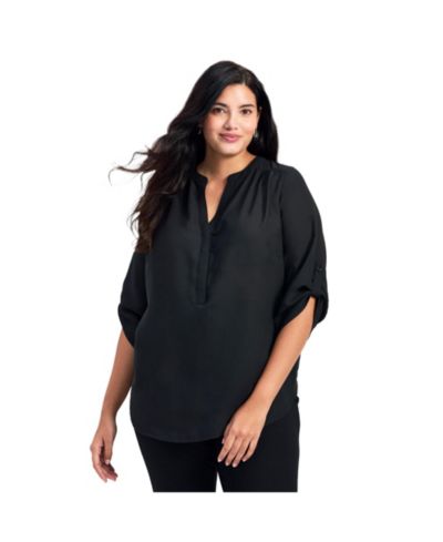 Avenue Женский блузка Madeline Tab Sleeve Plus Size