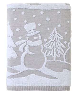 SKL Home Снеговик жаккардовое полотенце для ванной, 27" x 50"