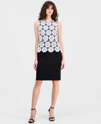 Anne Klein Women's Lace Sleeveless Sheath Dress