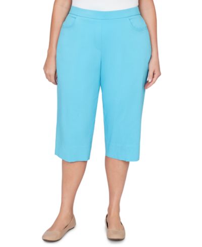 Alfred Dunner Plus Size Classic Pastel Millenium Allure Clamdigger Pants