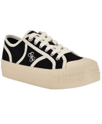 GUESS Women's Issah Branded Platform Lace-Up Sneakers