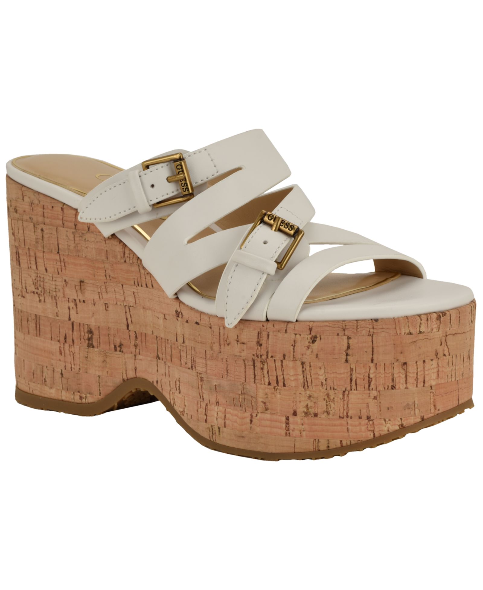 GUESS Women's Nailah Strappy High Platform Wedge Sandals