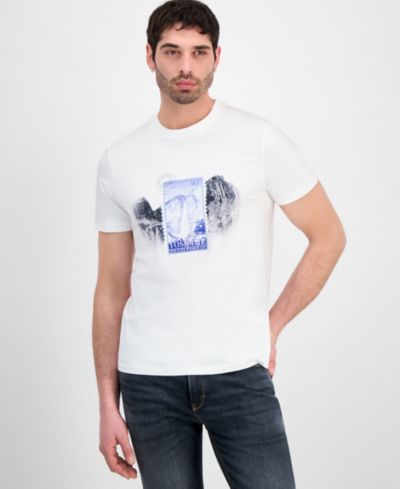 Hugo by HUGO BOSS Men's Yosemite Postal Stamp Graphic Print T-Shirt