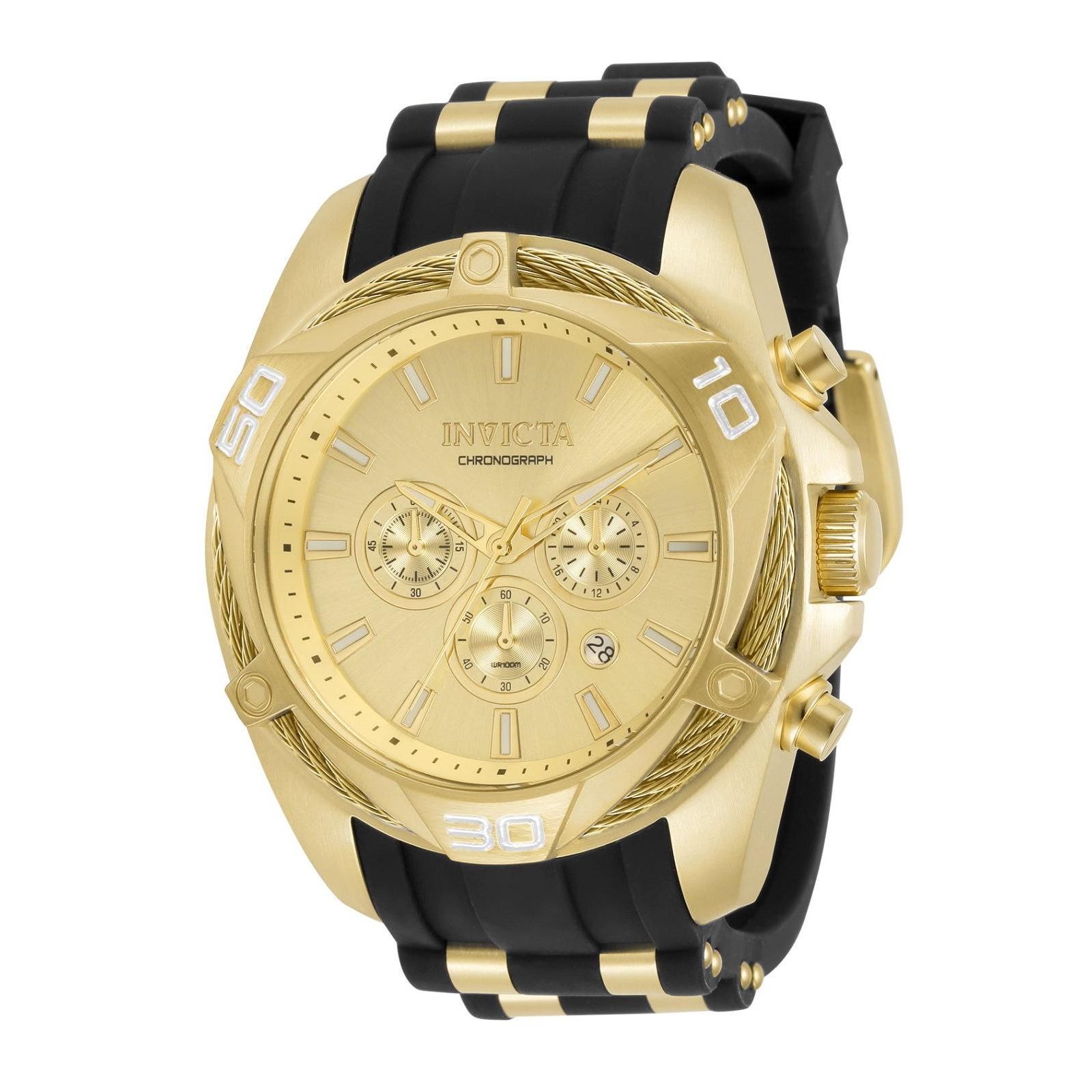 Invicta Men's 34142 Bolt Quartz Chronograph Gold Dial Watch