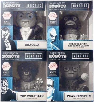 Handmade By Robots Universal Monsters 6.2" 4-Pack Collectible Vinyl Figures, Ages 14+