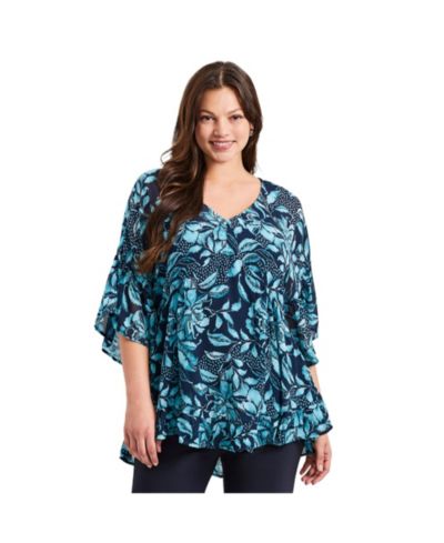 Avenue Женский блузка Harlow Chiffon Plus Size