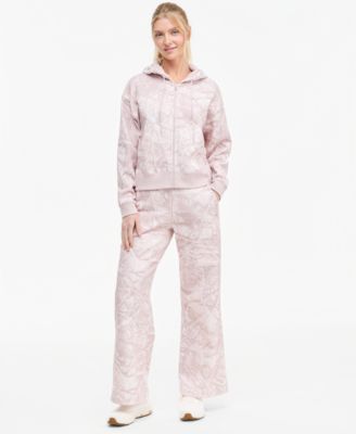 Puma Women's ESS Camo Wide-Leg Fleece Sweatpants