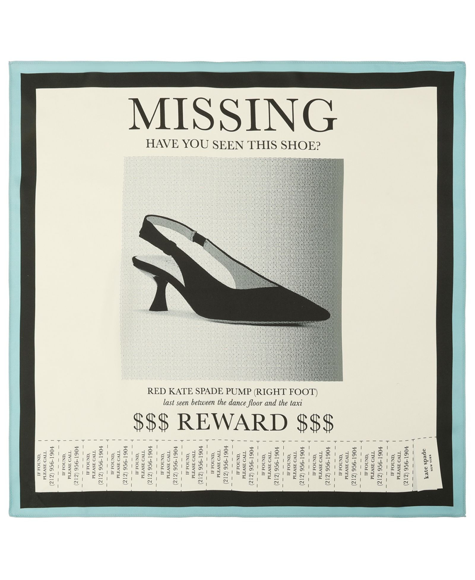 kate spade new york шелковый шейный платок Missing Shoe Women's