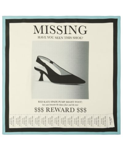 kate spade new york шелковый шейный платок Missing Shoe Women's