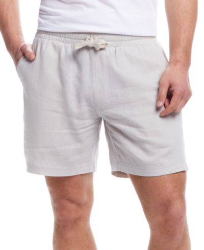 Weatherproof Vintage Men's Regular-Fit 7" Linen Shorts
