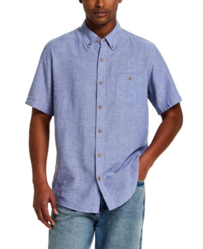 Мужская рубашка Weatherproof Vintage из льна и хлопка в полоску