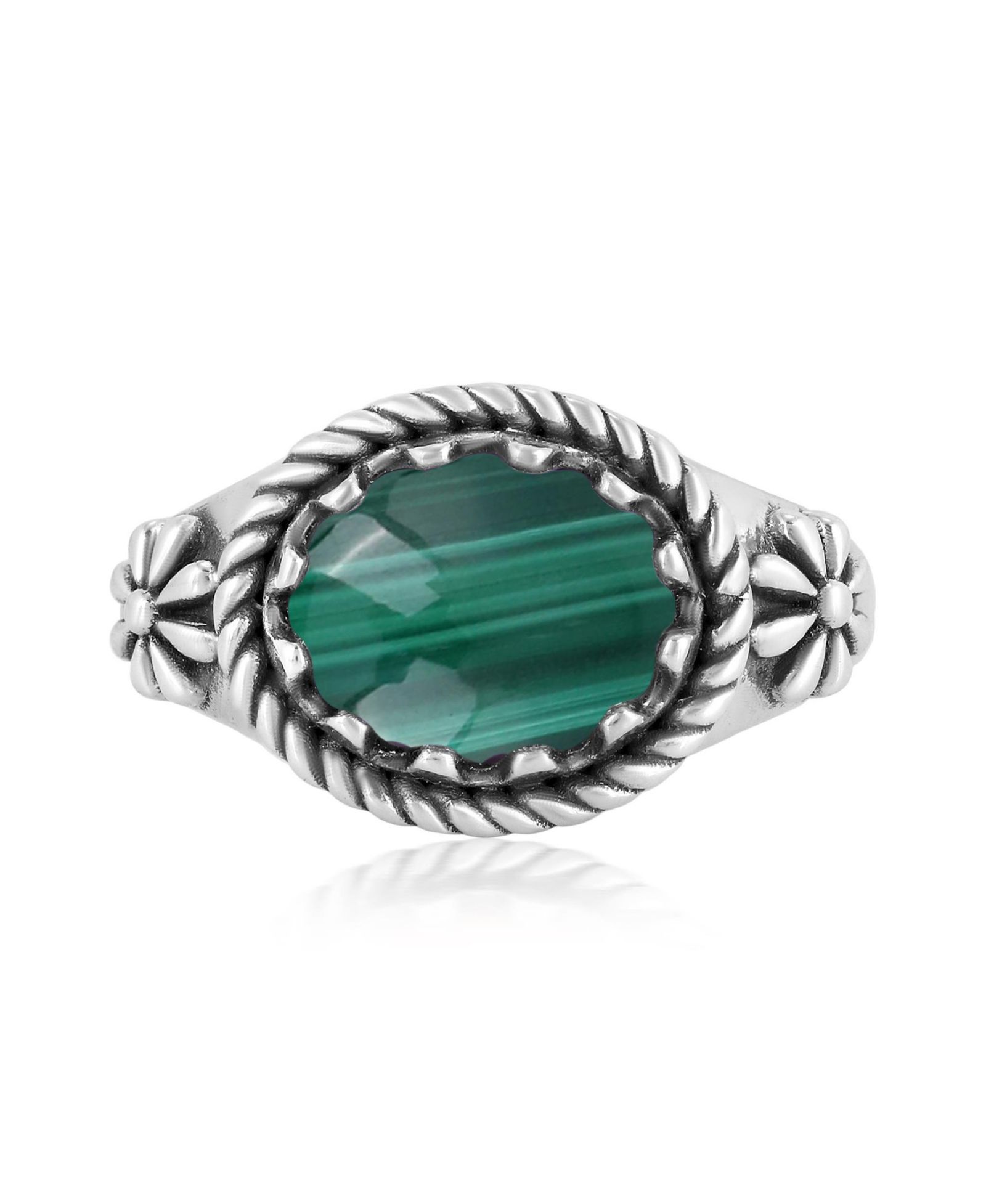 Кольцо American West Jewelry Sterling Malachite East West