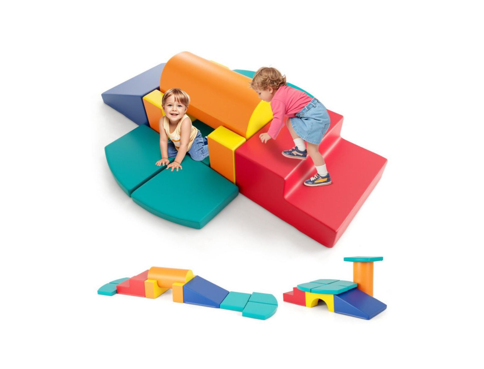 HONGGE 10 Piece Soft Foam Climbing Blocks Set