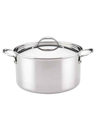 Anolon EverLast Stainless Steel Tri-Ply Clad 8QT Stock and Saucepan