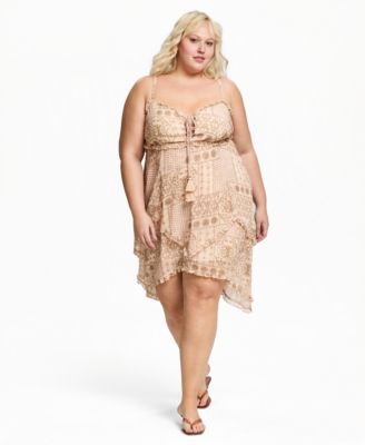 And Now This Trendy Plus Size High-Low Tiered Cami Dress, Macy's Exclusive