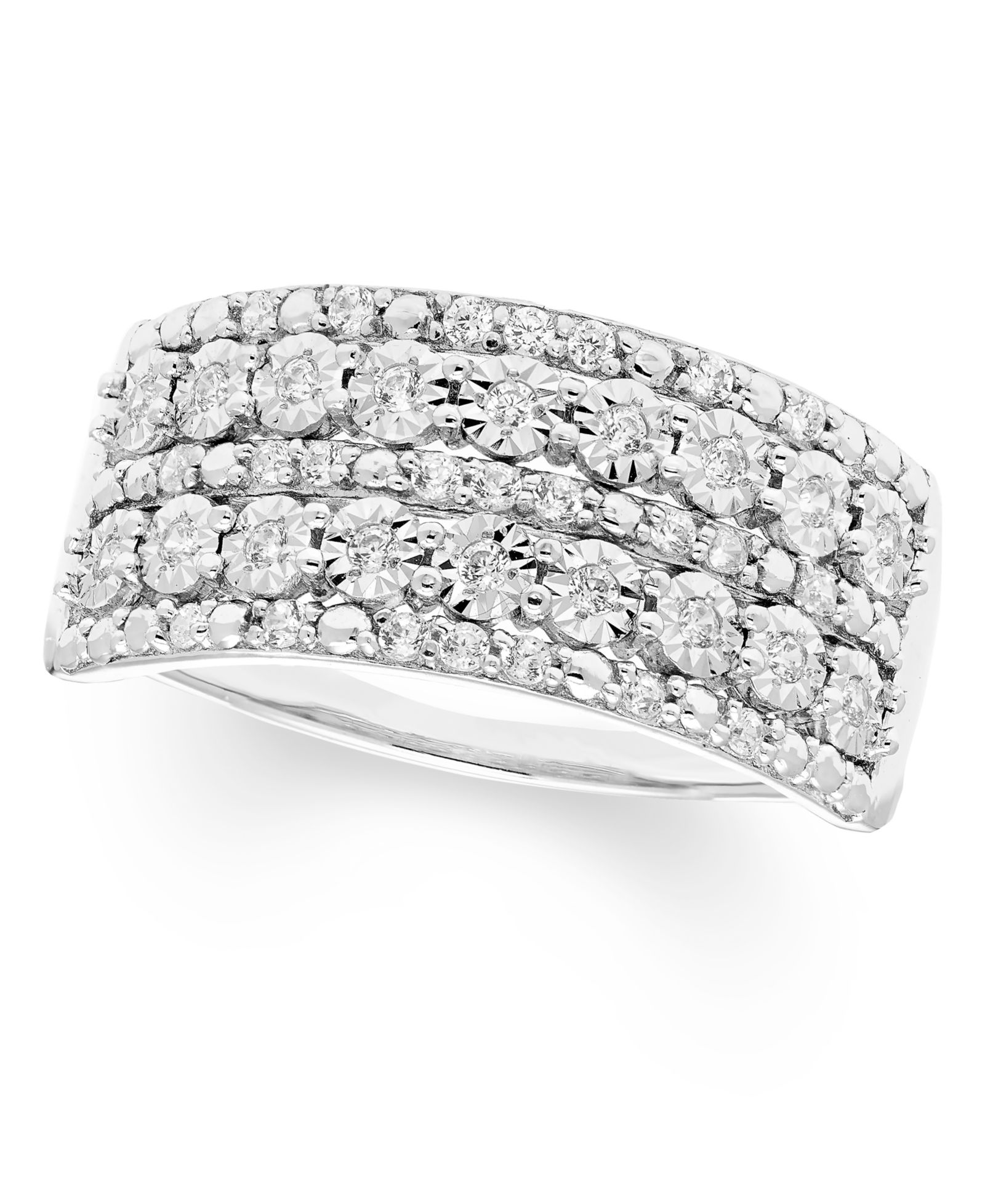 Diamond Band Ring (1/4 ct. t.w.) в 10k White Gold