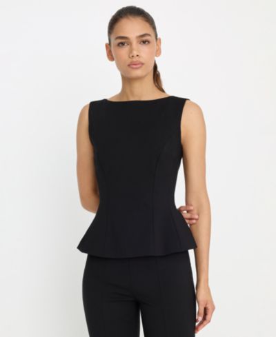 Good American Women's Soft Stretch Straight Neck Top