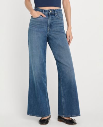 Good American Petite Soft Tech Good Waist Palazzo Ankle Jeans