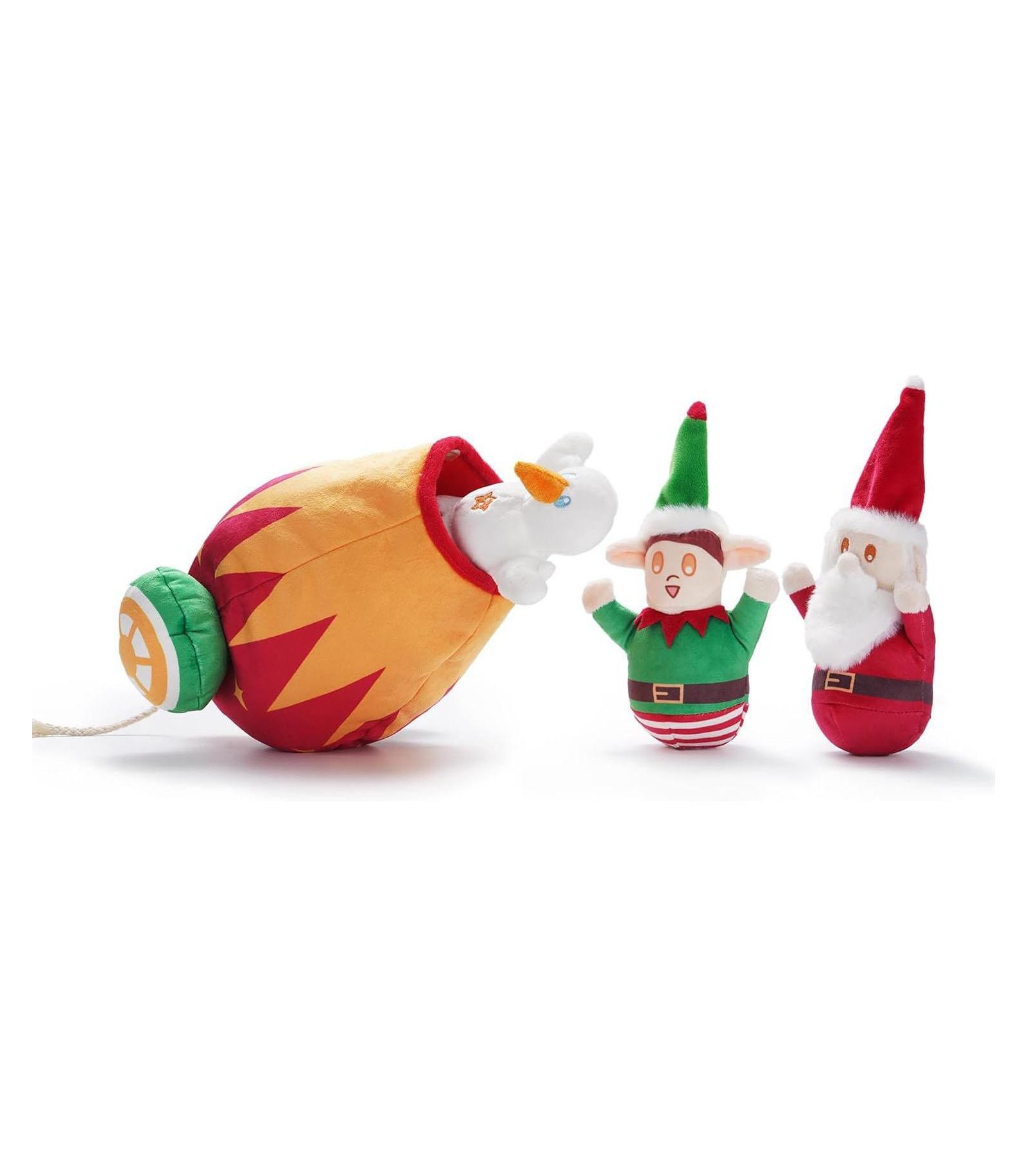 Игрушки для собак Nocciola 4 в 1 Christmas Canon, пищащие игрушки с Сантой, Снеговиком и Эльфом