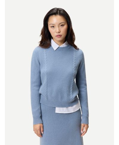 Gobi Cashmere Women's Cropped Crewneck Cashmere Sweater