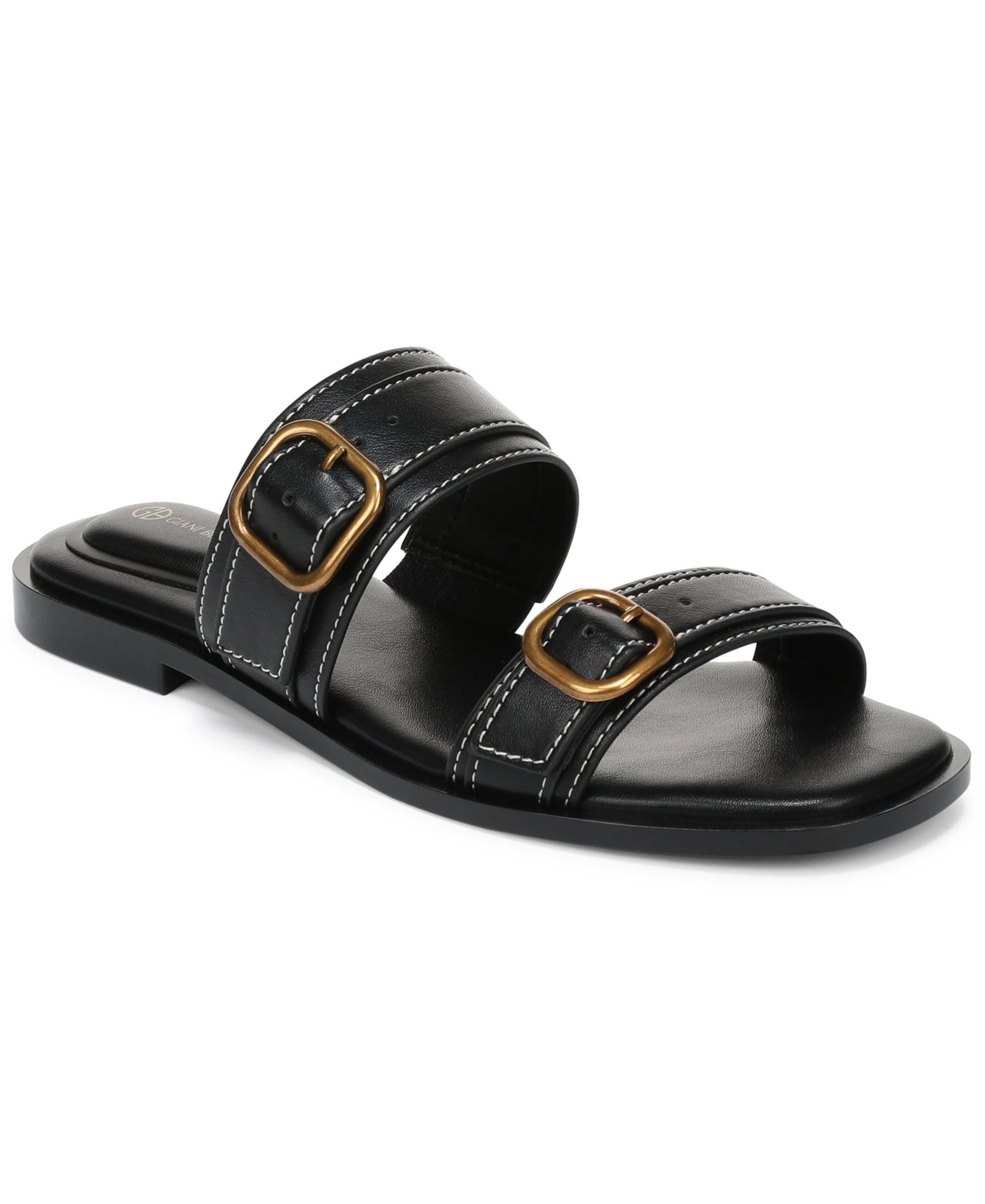 Giani Bernini Women's Scottiee Double Band Slide Flat Sandals, Macy's Exclusive