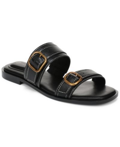 Giani Bernini Women's Scottiee Double Band Slide Flat Sandals, Macy's Exclusive