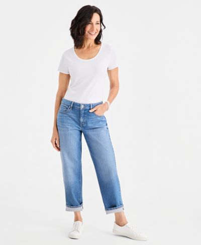 Женские джинсы Style & Co Mid-Rise Relaxed Straight-Leg