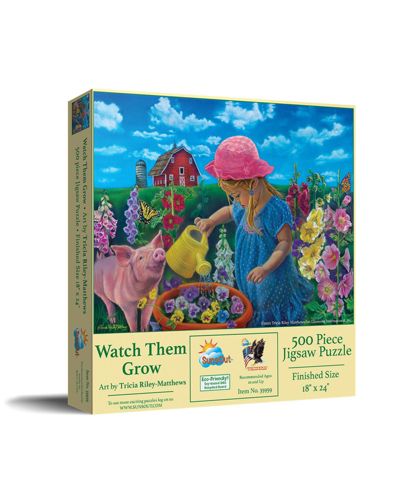 Sunsout Watch Them Grow 500 Piece Animal-Themed Jigsaw Puzzle, Ages 15+