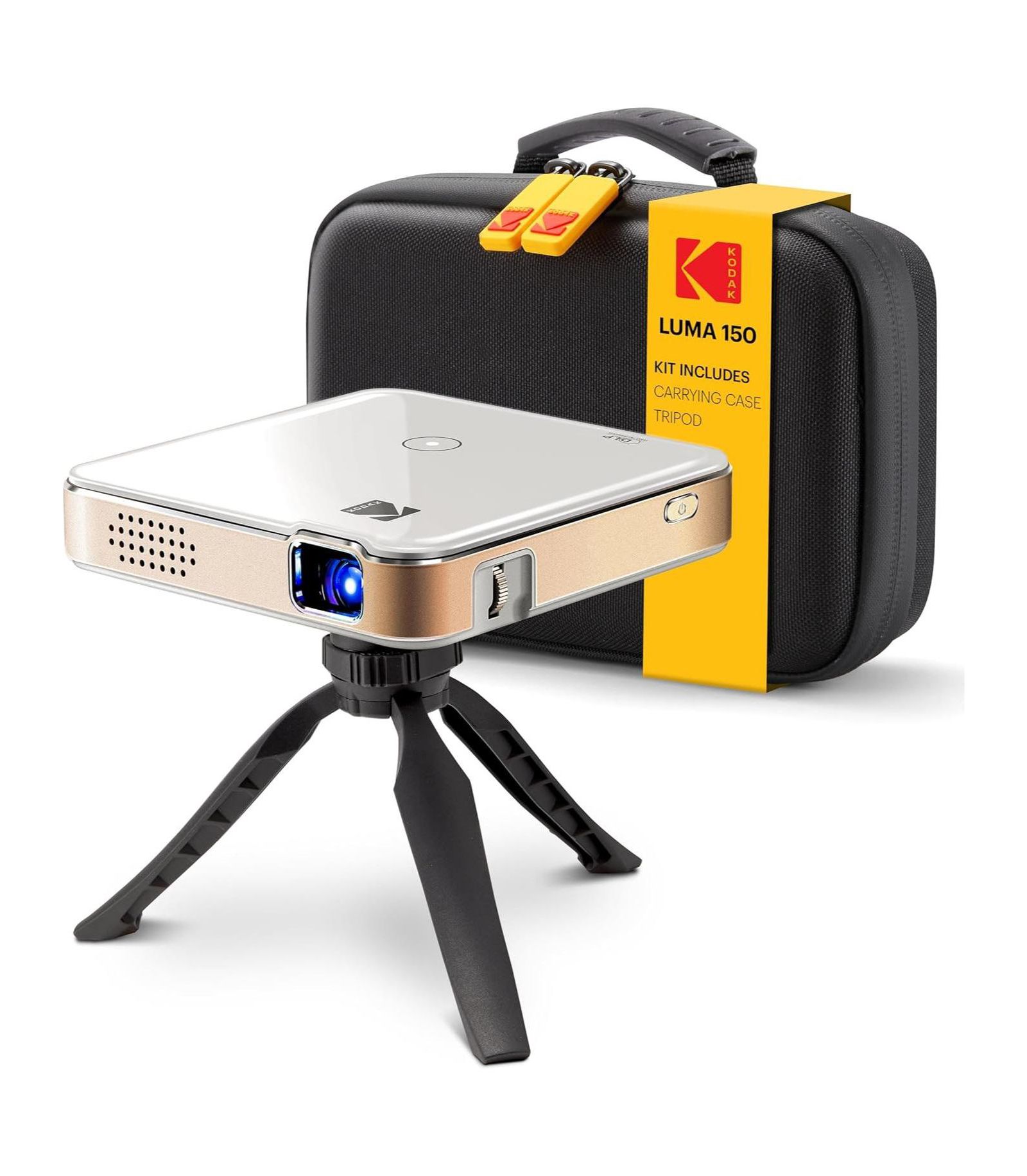 Мини-проектор Kodak Luma 150 Pico с чехлом и штативом (белый)