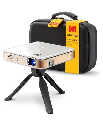 Мини-проектор Kodak Luma 150 Pico с чехлом и штативом (белый)