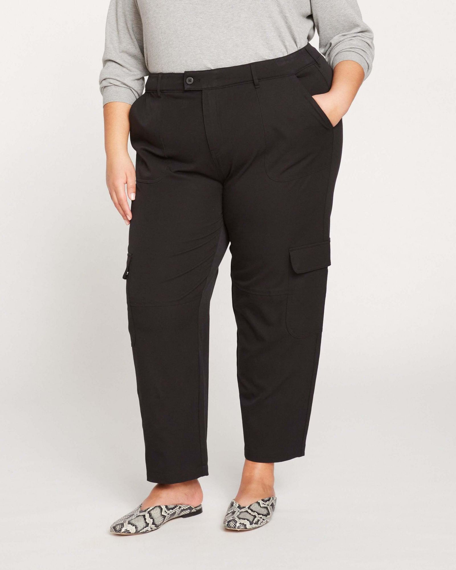 Universal Standard Plus Size Karlee Stretch Cotton Twill Cargo Pants