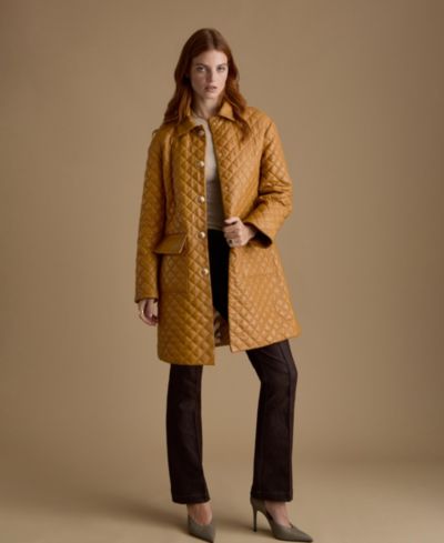 Женская кожаная куртка Furniq UK Quilted Leather Coat