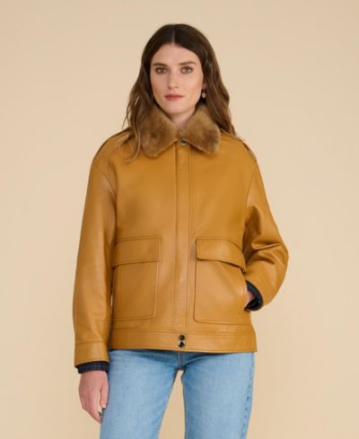 Furniq UK Women's Alma Leather Jacket