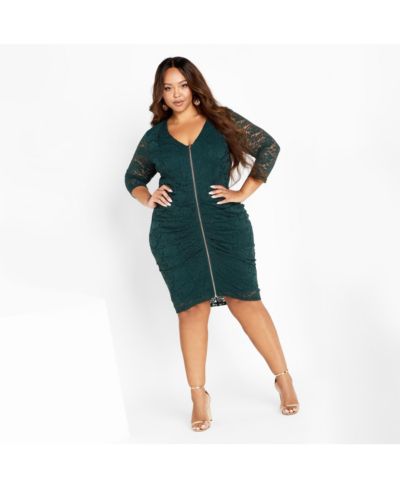 Платье CITY CHIC Plus Size Lacey Zip с молнией