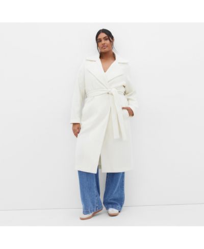 CITY CHIC пальто Riley Row с поясом Plus Size