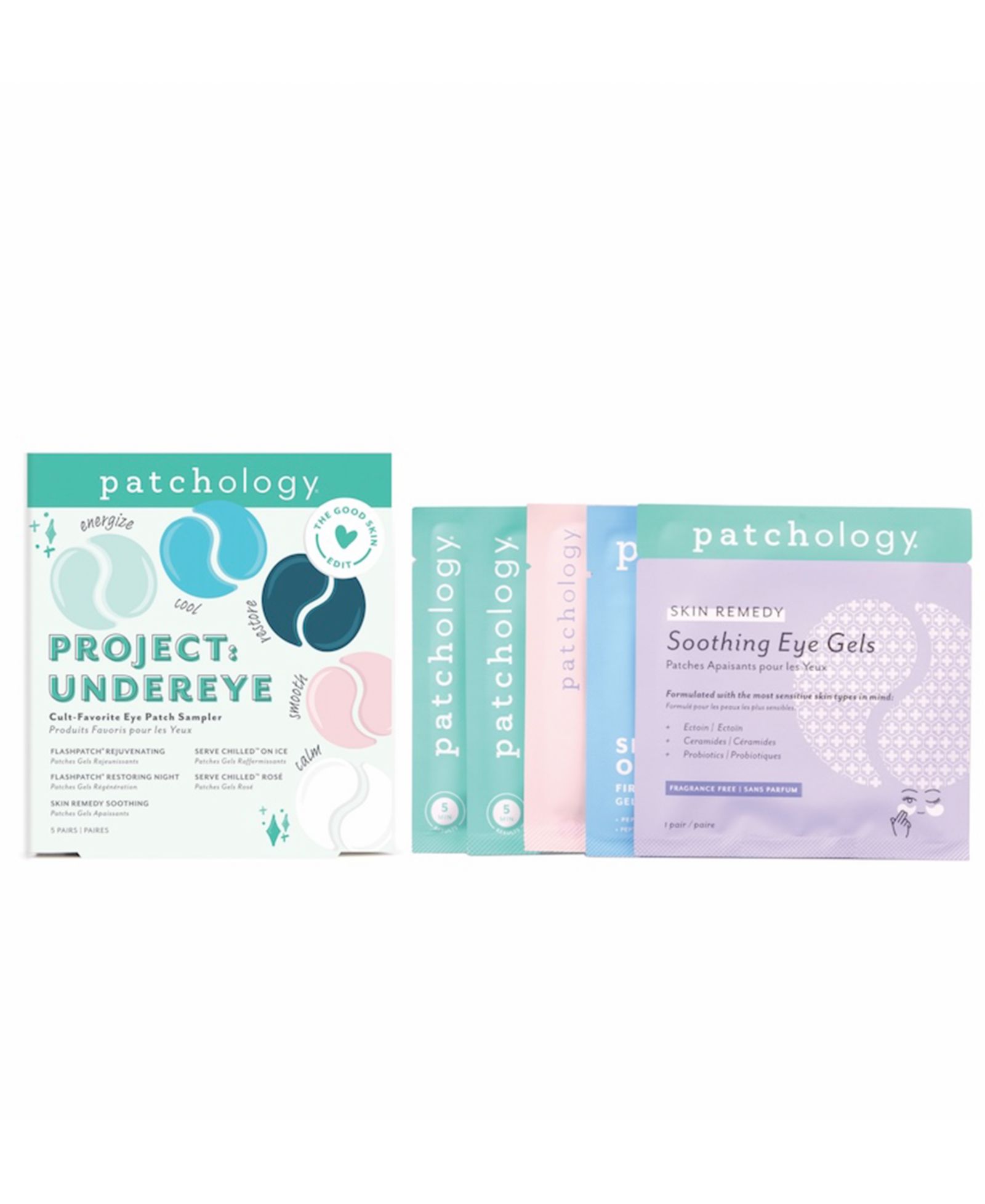 Набор патчей для кожи вокруг глаз Patchology 5-Pc. Project: Undereye Eye Patch Sampler