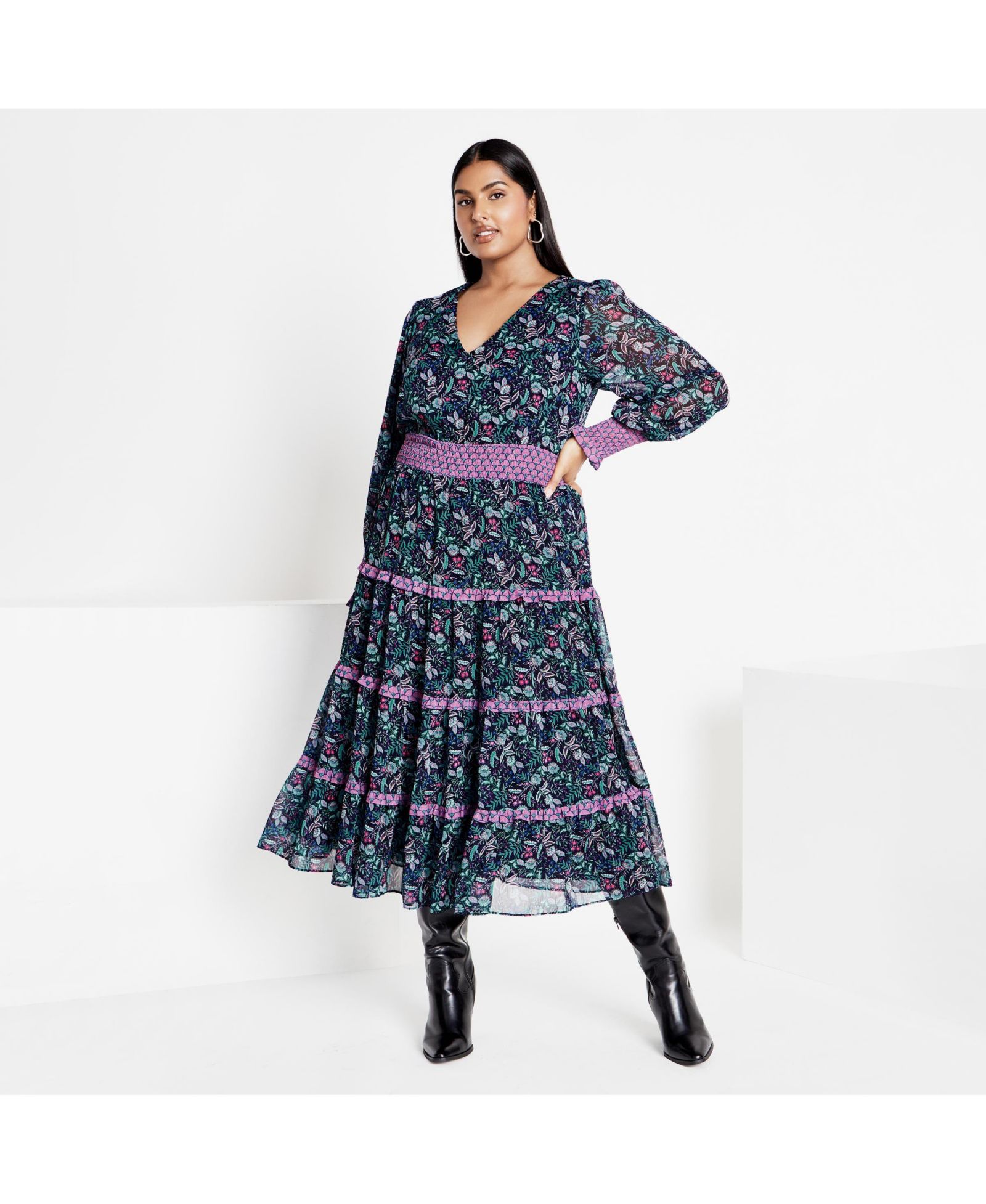 Женское платье CITY CHIC Gwendolyn с принтом, Plus Size