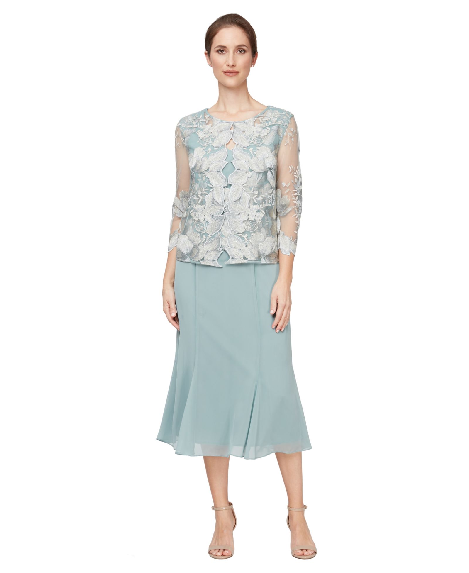 Alex Evenings Женский Scoop Neck Jacket Dress
