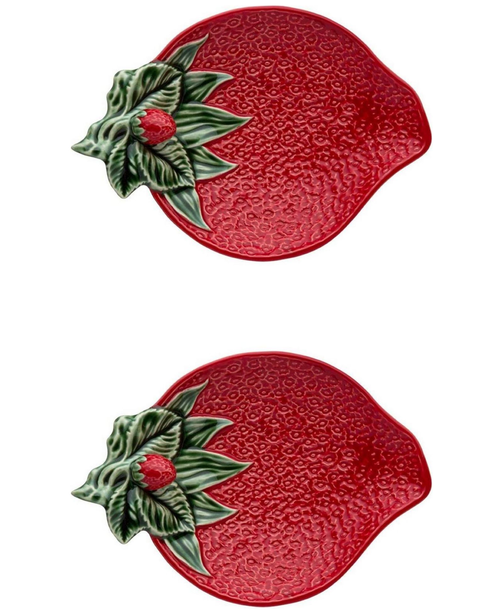 Набор из 2 тарелок Bordallo Pinheiro Strawberries Olive