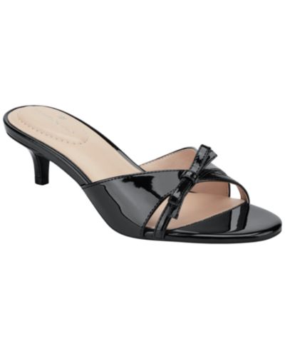 Bandolino Women's Rissie Bow Kitten Heel Dress Sandals