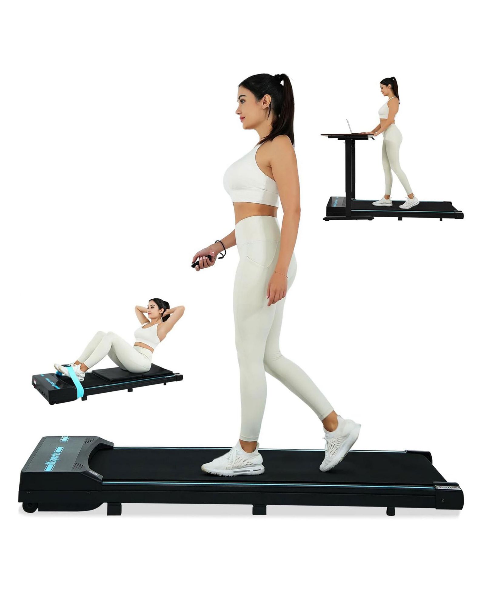 Ksports Under Desk Walking Pad Classic Treadmill with Wheels and Remote, 2.5 HP