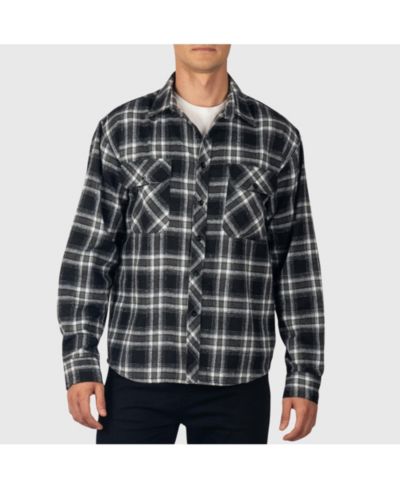 Alpine Swiss Men's Men Plaid Flannel Shirt Jacket Button Down Long Sleeve Cotton Blend Shirts